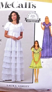 NEW- 70's McCalls 8594 Laura Ashley Maxi Dress Prairie Bridesmaid sz 6-14 - Picture 1 of 2