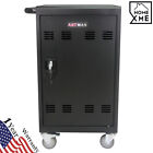 Mobile Charging Cart Cabinet for Tablet Laptop 30-Device w/ Lock School library
