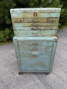 Vintage 1950s CRAFTSMAN Toolbox Cabinet Chest Set With Keys - Picture 1 of 12
