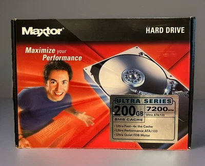 MAXTOR Ultra Series 200GB 7200 RPM Ultra ATA/133 Internal Hard Drive NEW - Image 1 of 4