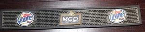 Miller Lite und MGD Bier Bar Matte Gummi Bier Getränk Überlaufschiene ca. 23" x 3,25" - Bild 1 von 4