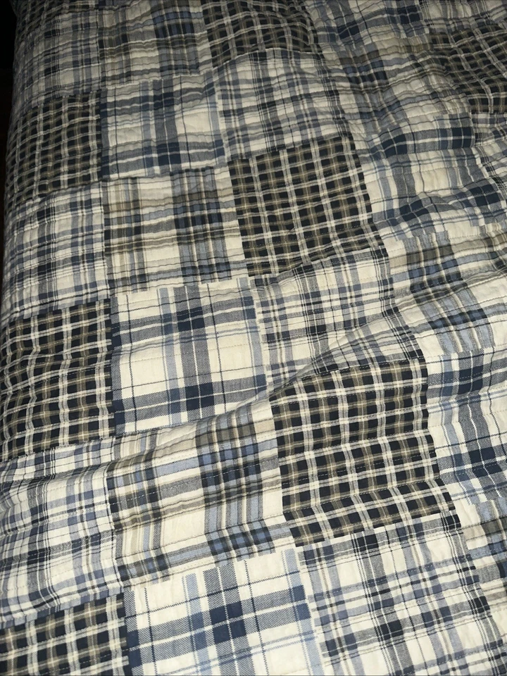 Eddie Bauer Home 100% Cotton Queen 92”x88” Tartan Plaid Reversible Multicolored - Image 1 of 4