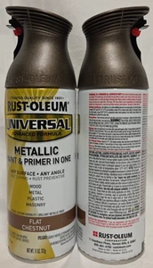 Rust-Oleum 271471 Spray Paint, Chestnut, Flat Metallic, Solvent, 11 Oz - Picture 1 of 1