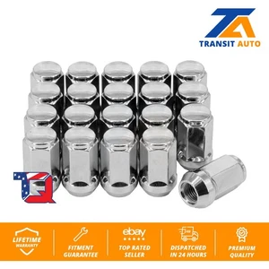 Chrome Wheel Nut Bulge Acorn 21 HEX M14X1.5 (20 Pack) For Chevrolet Ford GMC Ram - Picture 1 of 7