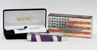 Navaja de bolsillo Case XX COLT Trapper 2 hojas púrpura #EX254 SS CON CAJA Foto 1 de 4