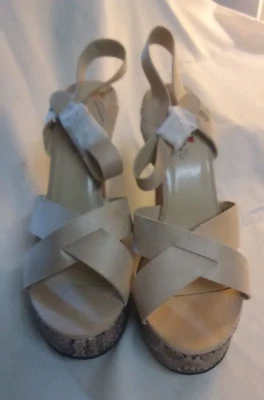 Mujer LUICHINY Is A Bell Correa de Tobillo CORCHO PLATA PLATAFORMA CUÑAS Foto 1 de 4