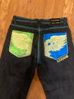 Coogi Authentic Australian Mens Blue Jeans Embroidered Pockets Size 36x34 Y2K