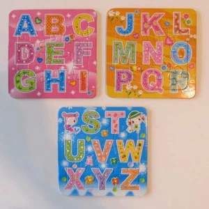Alphabet Puzzle set A-Z on three Puzzles Toddler Preschool - Photo 1 sur 4
