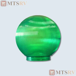 PP Acrílico Patio Fiesta Luz Repl Globo - Verde Prismático - 6" Diámetro con Base de 1/2" - Imagen 1 de 1