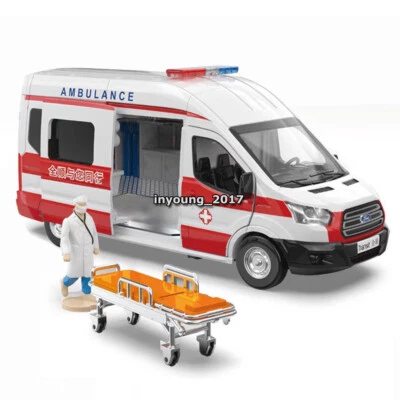 1/35 2015 Ford Transit Model Car Diecast Ambulance Toy Cars Boys Toys Kids Gifts - Image 1 of 4