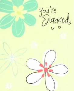 Tarjeta de sello distintivo Happy Felgratulations Engagement Propuesto Estás comprometido - Imagen 1 de 3