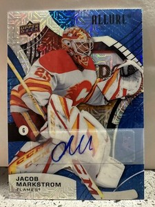 21-22 Upper Deck Allure Blue Line Autograph Jacob Markstrom 12 35/35