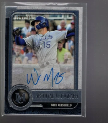 B4515- 2019 Topps Museum Collection Archival Autographs Whit Merrifield /299 - Image 1 of 2