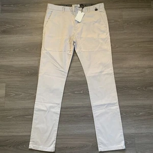 Eleven Paris Mens Size 34x34 LA Collection Chino Pants Stretch Cotton Light Gray - Picture 1 of 12