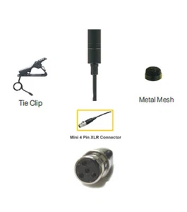 U-Voice Lavalier Mic Lapel Microphone compatible w Shure Wireless L LX SC UT PG - Picture 1 of 4