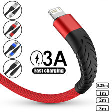 Heavy Duty Fast Charger USB Data Cable Charging Cord for iPhone 11 12 13 X 6 7 8
