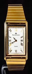 Maurice Lacroix Gold-Plated Tank Men's Quartz Watch--Working, 24 x 35mm Case - Picture 1 of 7
