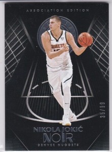 NIKOLA JOKIC RARE #d 35/99 SP Denver Nugget Basketball Card PANINI NOIR $$ JOKER