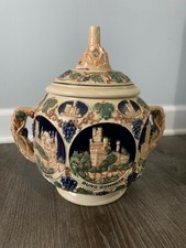 Gerz Stoneware German Castles Tureen 4 Liter Punch Bowl