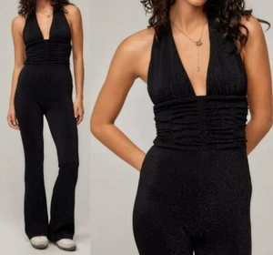 Urban Outfitters - Silence + Noise Aston Halterneck Jumpsuit - Black - Medium - Picture 1 of 6