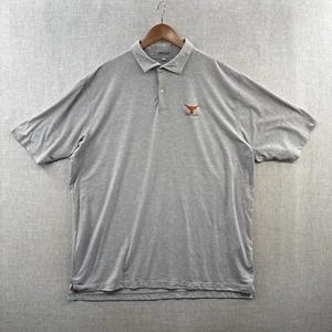 Peter Millar Crown Comfort Polo Shirt Mens XL Gray TEXAS LONGHORNS Golf Adult - Picture 1 of 16