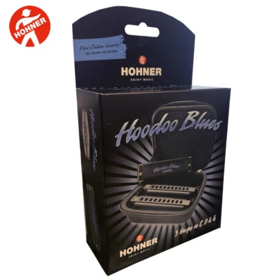 Hohner Hoodoo Blues Harmonica 3-Pack with Case C,D,G - Image 1 of 3