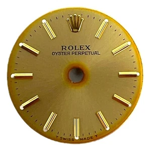 Rolex Oyster Perpetual genuino esfera de 24 mm oro champán 6718 - Imagen 1 de 4