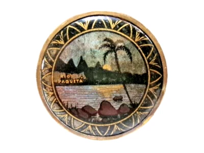 Ancien poudrier rond Coty Paris " Rio Paqueta " - Photo 1/4