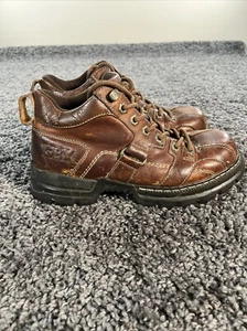 GBX Leather y2k Platform Shoes Chunky Oxford Brown Buckle Goth Punk Mens 8 - Picture 1 of 8