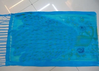 Lo último EE. UU. Pavo Real Mujeres Bufanda Chal Burnout Invierno Bufandas Poncho Regalo para Amantes Foto 1 de 4