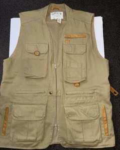 Orvis Outdoor Fly Fishing Safari Multi Pocket Vented Utility Zipper Vest SZ L - Picture 1 of 11