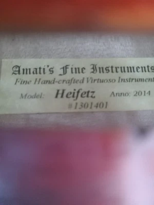 Amatis Instrumentos Finos Modelo Heifetz Violín y Arco Alemán En Estuche Foto 1 de 4