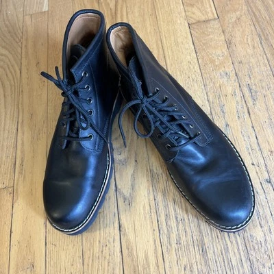 Botas Chukka de Combate Roots Originales 9D Canadienses de Cuero Negro para Hombre ¡Usadas Una Vez! Foto 1 de 4