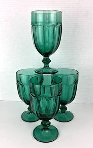 Eistee Gibraltar Wacholder von Libbey Glass Company Fußkelche 4 Stück 7 Zoll hoch - Bild 1 von 8