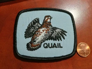 Wachtel bestickt Patch NEU Vintage Voyager Jagd Rüschen Vogel Bobwhite Holz - Bild 1 von 3
