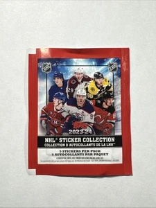 Colección de pegatinas de hockey Topps NHL 2023-24 paquete sellado de fábrica - envío gratuito - Imagen 1 de 2