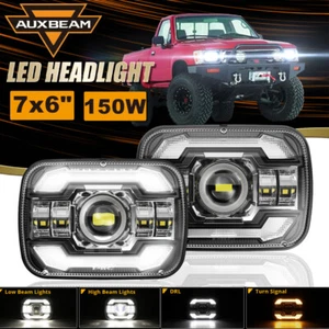 Auxbeam 7x6" INCH LED Headlights Hi/Lo Beam DRL For Toyota Pickup Truck Tacoma - Picture 1 of 12