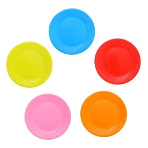 Birthday Party Cake Dessert Paper Plates 6" Round Disposable Paper Plate Asso... - Picture 1 of 8