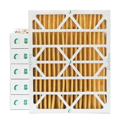 Glasfloss 16x20x4 MERV 11 AC Air Filters. 6 Pack.  Exact:15-1/2x19-1/2x3-3/4 - Image 1 of 2