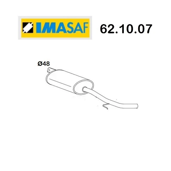 Silencieux Arrière Renault Trafic 2.1 D Imasaf Pour 7700704607 - Photo 1/1