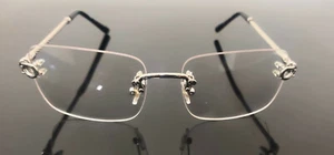 RSINC Imported Men Rimless Eyeglass Metal Silver Eye-ware CT0248  Cart- 11 - Picture 1 of 10