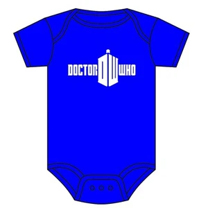 DR WHO BABY GROW TODDLER VEST DOCTOR WHO TARDIS CYBERMEN DALEK SCI-FI 0-18 M NEW - Picture 1 of 14