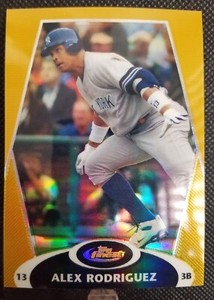 2008 Topps Finest Alex Rodriguez Gold Refractor #'d 16/50 Rare!