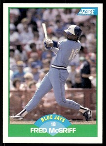 1989 Score Fred McGriff Toronto Blue Jays #6