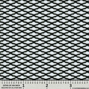 CCG UNIVERSAL 12"" x 48"" ZIGZAG PARRILLA OVALADA REJILLA MALLA HOJA POLVO CAPA NEGRA - Imagen 1 de 6