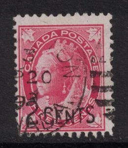Canadá: Scott 87- Usado 2c Surcharge On 3c Reina Victoria" Arce Hoja " - 1899 - Imagen 1 de 2