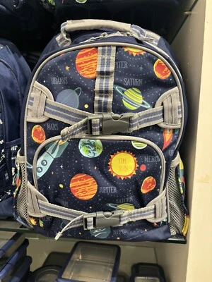 Disney School Pottery barn Solar Backpack space planet galaxy star holiday . - Image 1 of 4
