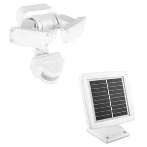 NEW Defiant 180-Degree White Motion Activated Solar Powered Flood Light - Picture 1 of 3
