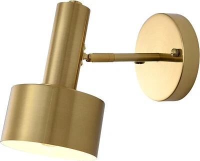 Apliques de pared modernos accesorio de iluminación con pantalla cabecera lectura vintage dorado Foto 1 de 4