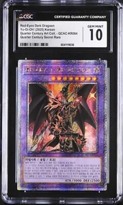 Red-Eyes Dark Dragoon Quarter Century Rare CGC Gem Mint 10 QCAC-JP084 Korean - Picture 1 of 1